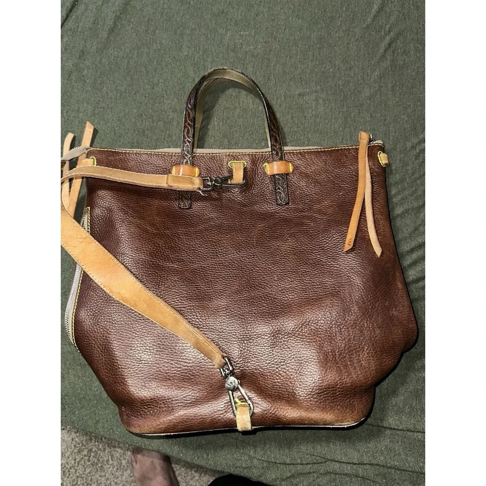 Consuela Sling Magdalena Pebbled Leather Large Sz Purse Straps Like Green
